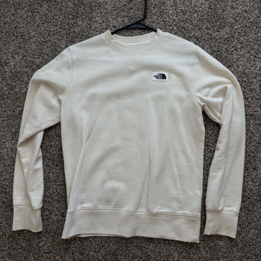 The North Face women’s Cream Crew Sweatshirt with Small Logo